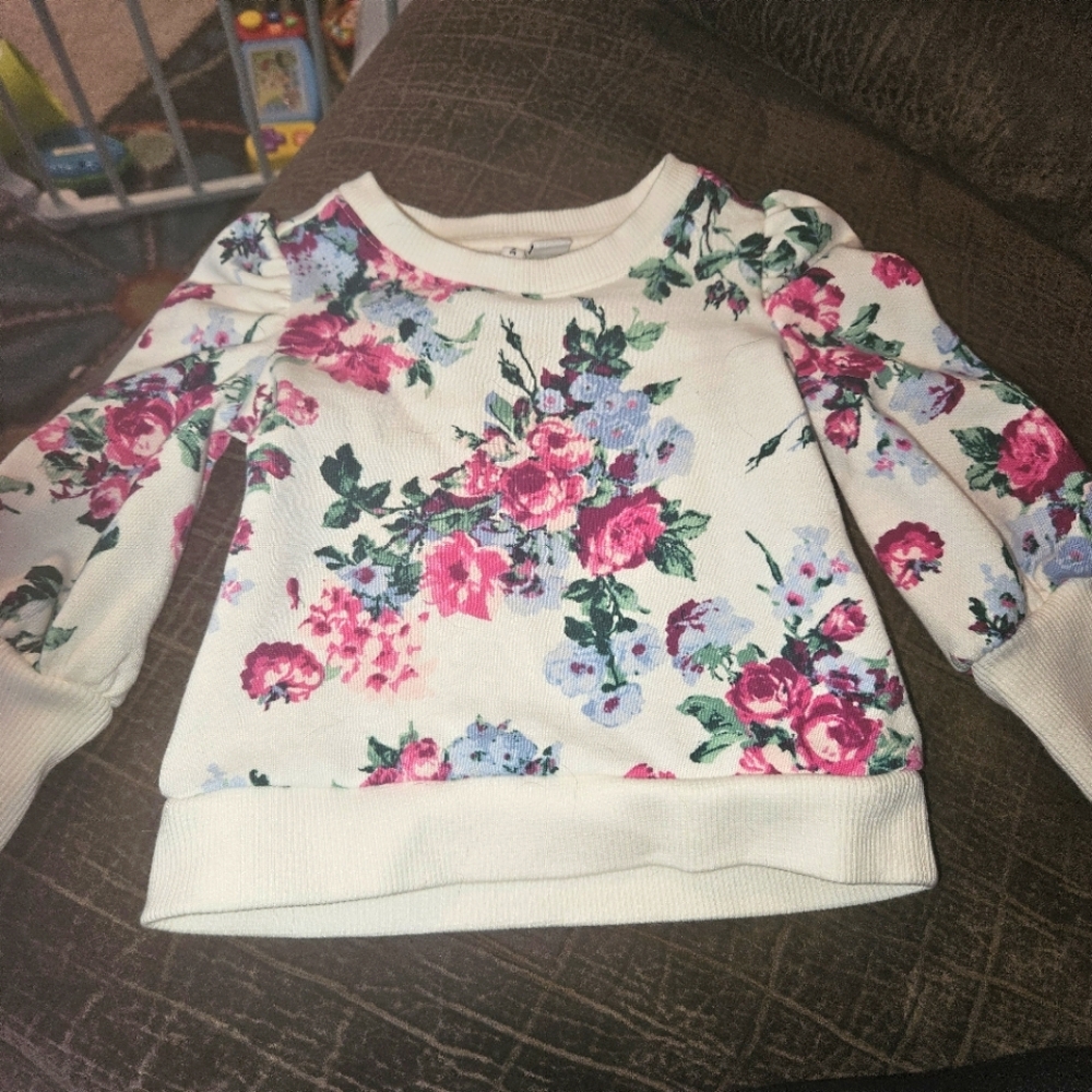 💐  NWOT Janie & Jack 12-18M Floral Sweatshirt